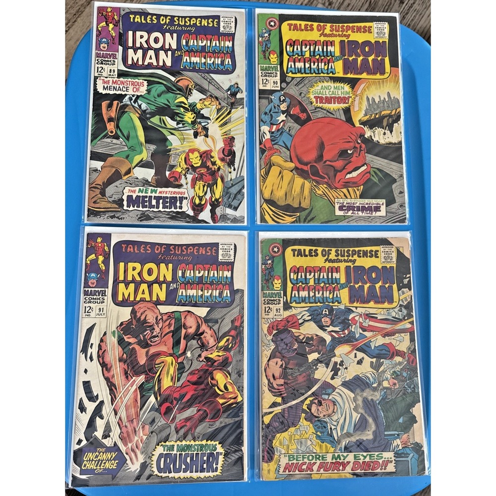 Tales of Suspense 89 90 91 92 Marvel Comics Iron Man Captain America Lot of 4